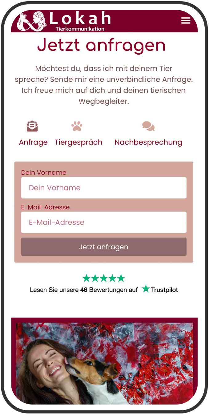 Webdesign Lokah Tierkommunikation