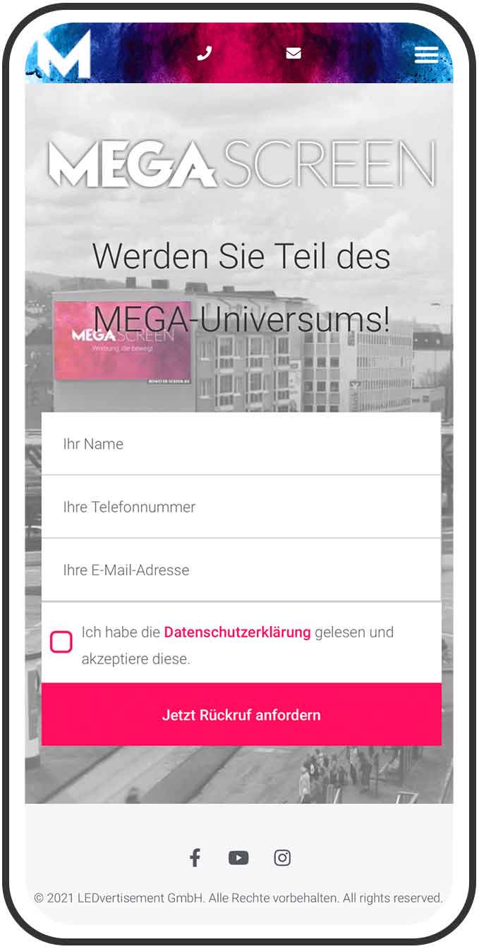 Webdesign MEGA Screen