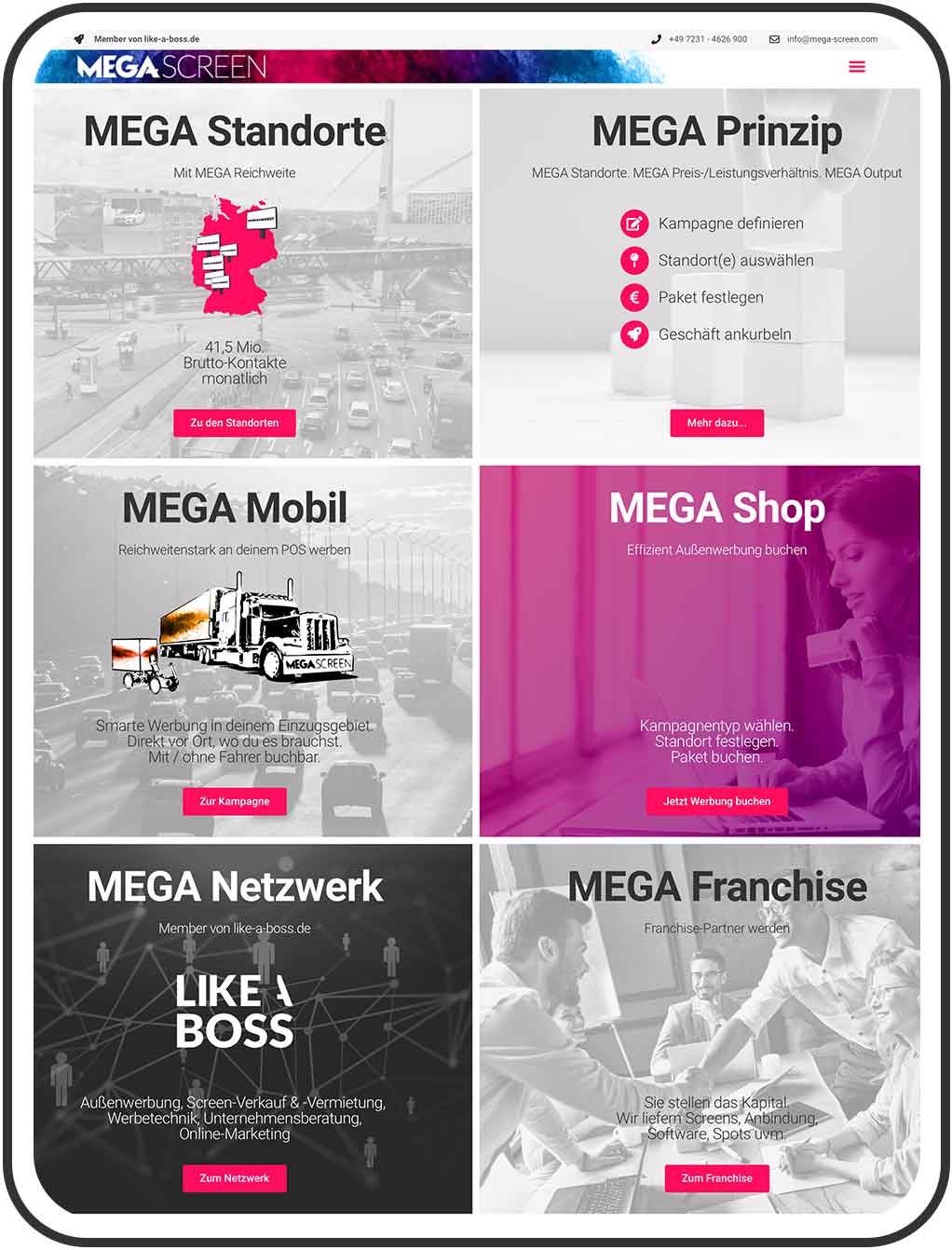 Webdesign MEGA-Screen.com